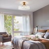 Lamomo Lamomo Semi Flush Mount Ceiling Light, Upgraded Larger Golden