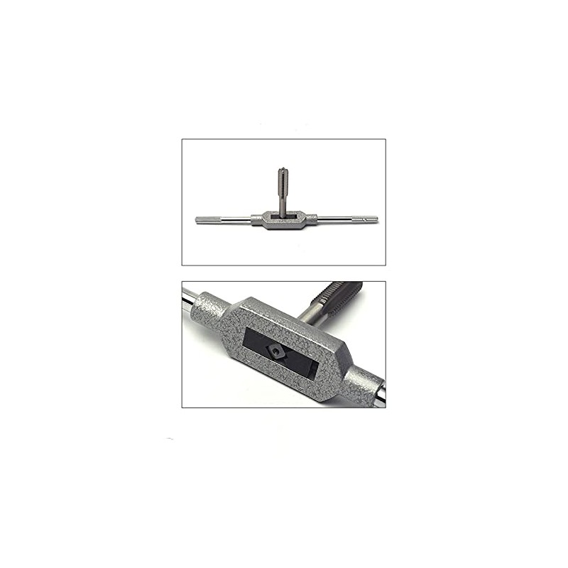 ExcInter Adjustable Tap Reamer Wrench 1 Pcs M1-M8 Silver Adjustable