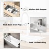 Pack of 2 Drain Plugs, 40-45 mm Sink Plug, Sink