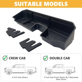 YoCenSe Car Underseat Storage Box Fitment for Chevy Silverado/GMC Sierra 1500 2500HD 3500HD (2019-2026 4-Door Models)