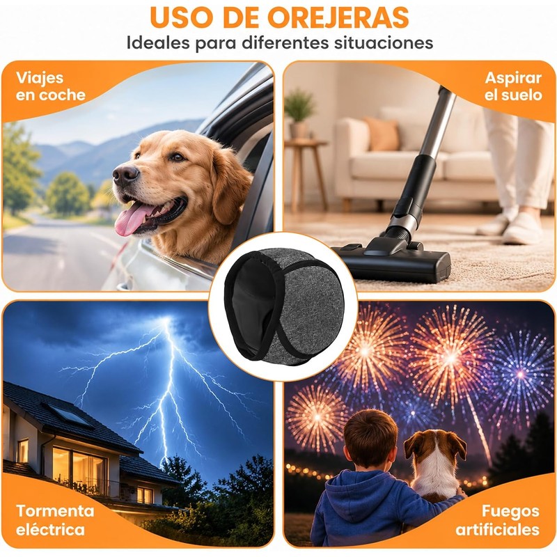2 Orejeras para Perro contra Ruido, Orejeras Para Perros Grande,