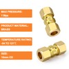 GASHER 10PCS Brass Compression Tube Pipe Fitting, 10mm OD x