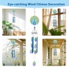 MUMTOP Wind Chimes for Outside-Glass Peacock Wind Chime - Deep