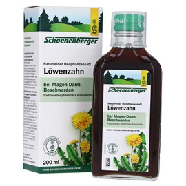 Schoenenberger Dandelion, Natural Pure Medicinal Plant Juice, Organic (1 x 200 ml)