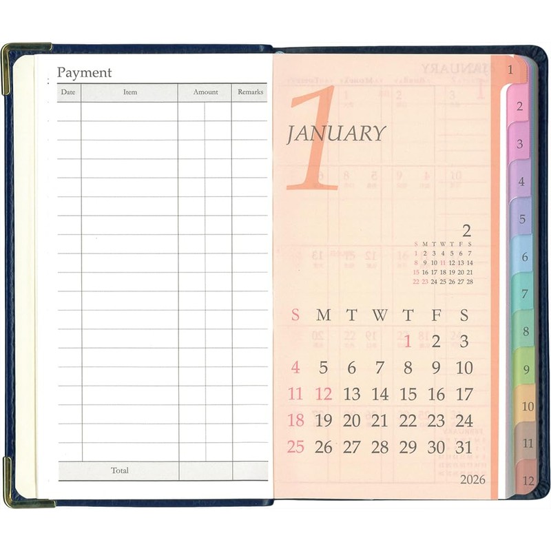 Hakubunkan Notebook 2026 Weekly Index S ID-6 Blue No.766 (2026