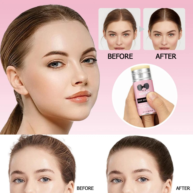 Wax Stick For Hair, Pomade Long-lasting Wax, Smoothing & Slick