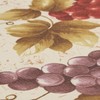 Violet Linen European Vinyard Grapes Printed Design Tablecloth, 60 in