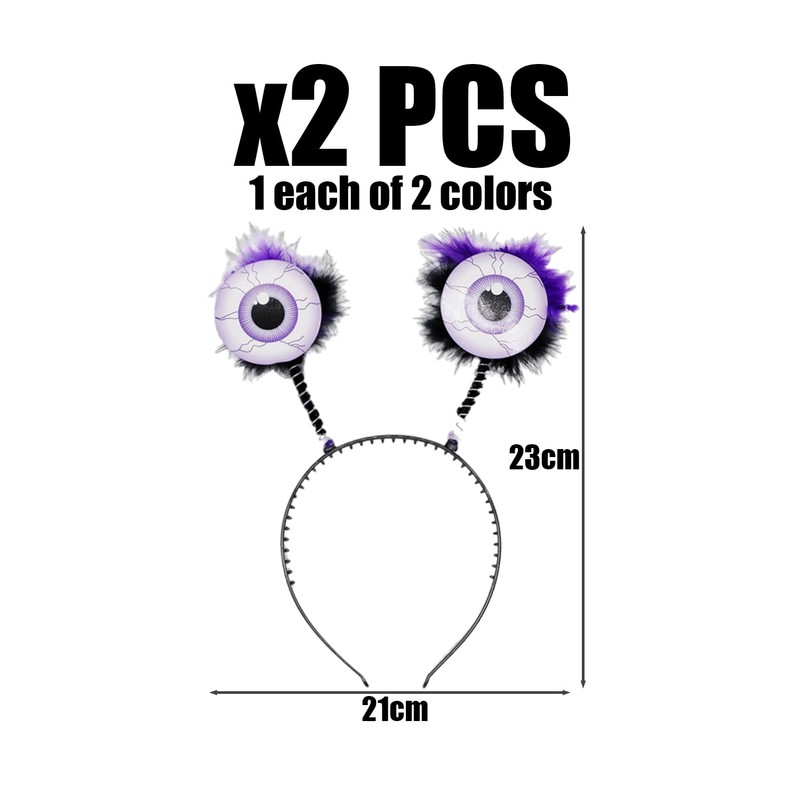 HINFHI 2 Pieces Of Big-Eyed Headbands, Creative Party Hair Accessories,