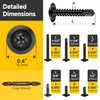 Mywish 185 Pieces #8 Self Tapping Screws Assortment Kit for