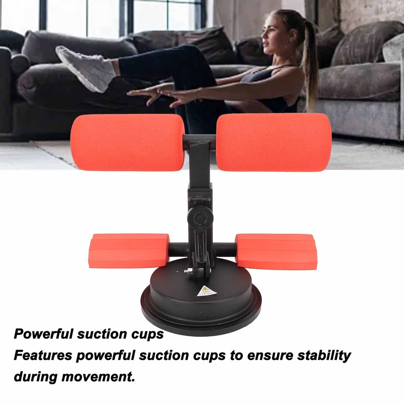 Sit Up Assistant Device Red Powerful Suction Cup Iron Foam