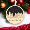Jersey City Ornament Wooden Souvenir Christmas Tree Decoration with Jersey