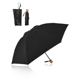 Kizawa Parasol, Foldable, Silky Glossy Fabric, Ribs, 21.7 inches (55 cm), Baked Bamboo Handle, UV Protection, 100% Light Blocking, Foldable, Full Light Blocking, Women's, Heat Blocking, Folding