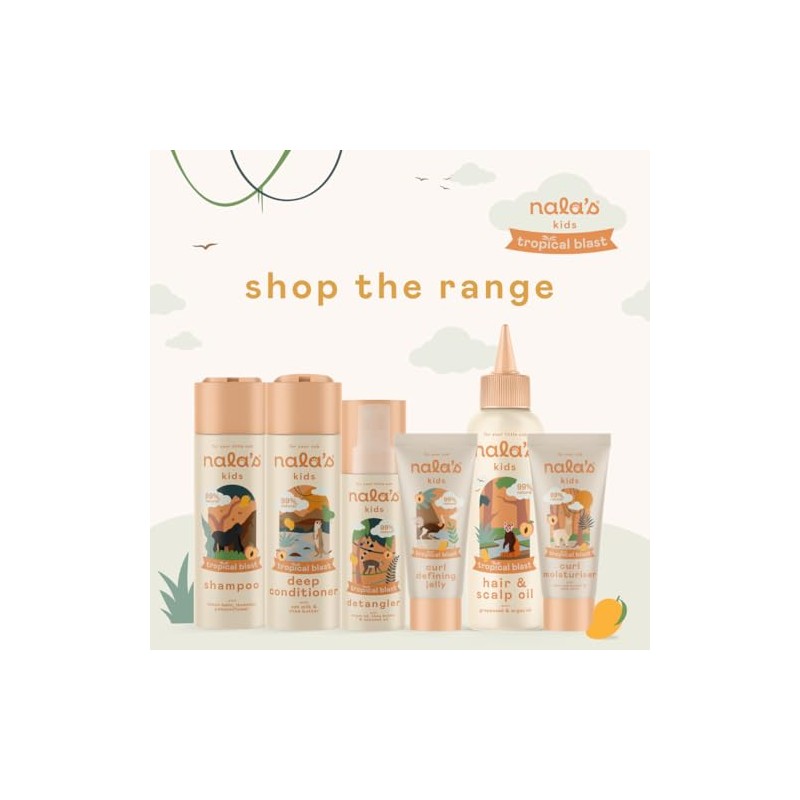 Nala's Kids Tropical Blast Detangler with Argan Oil, Shea Butter