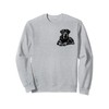 Rottweiler Dog in Lying Pose on Chest Sweatshirt, gray
