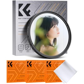 K&F Concept 62mm ND2-400 & CPL & 1/4 Black Mist Multi-Function Filter, 2-in-1 Dimming + Soft Effect, 18 Layer Nano Coating, Variable ND Filter, Dimming Adjustment, Soft Filter (Nano-Klear)