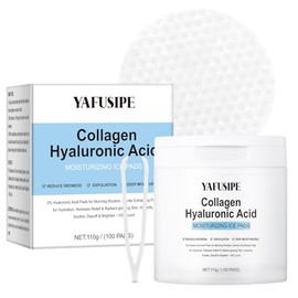 Almohadilla de tóner de péptido de colágeno con ácido hialurónico al 3%, tónicos de ácido hialurónico, almohadillas faciales de gelatina para hidratar la cara, tratamiento facial, tóner de algodón