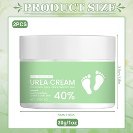 Urea Cream 40%, with 2% Salicylic Acid, Urea Cream, Callus Remover Foot Cream, Hand Cream, Aloe Vera for Deep Moisture, Repairs Dry, Urea Foot Cream for Feet Hands, 60 g