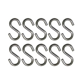 S Hook - Marine Grade 316 Stainless Steel 5/32" Thick Extra Strong S Shaped Hook Metal Hook for Hanging and Utility Use (10Pieces)