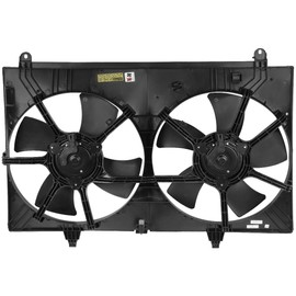 DNA MOTORING OEM-RF-0248 Factory Style Radiator Cooling Fan Assembly Cooling Efficiency Improved Direct Replacement [Compatible with 03-08 Infiniti FX35],Black