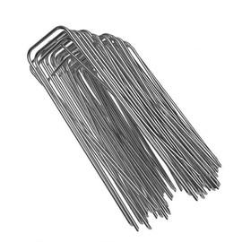 esowemsn 20pcs Garden Landscape Sod Staples Garden Staples U Shaped Ground Anchors Stakes Pegs Pins Spikes for Securing Lawn Farm Sod Weed Barrier Landscape