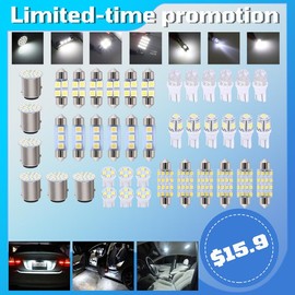 42PCS LED Interior Light Kit – Trunk, License Plate, Reading, Dashboard, and Dome Lights – Waterproof, High-Brightness, Easy Install – DC12V Replacement