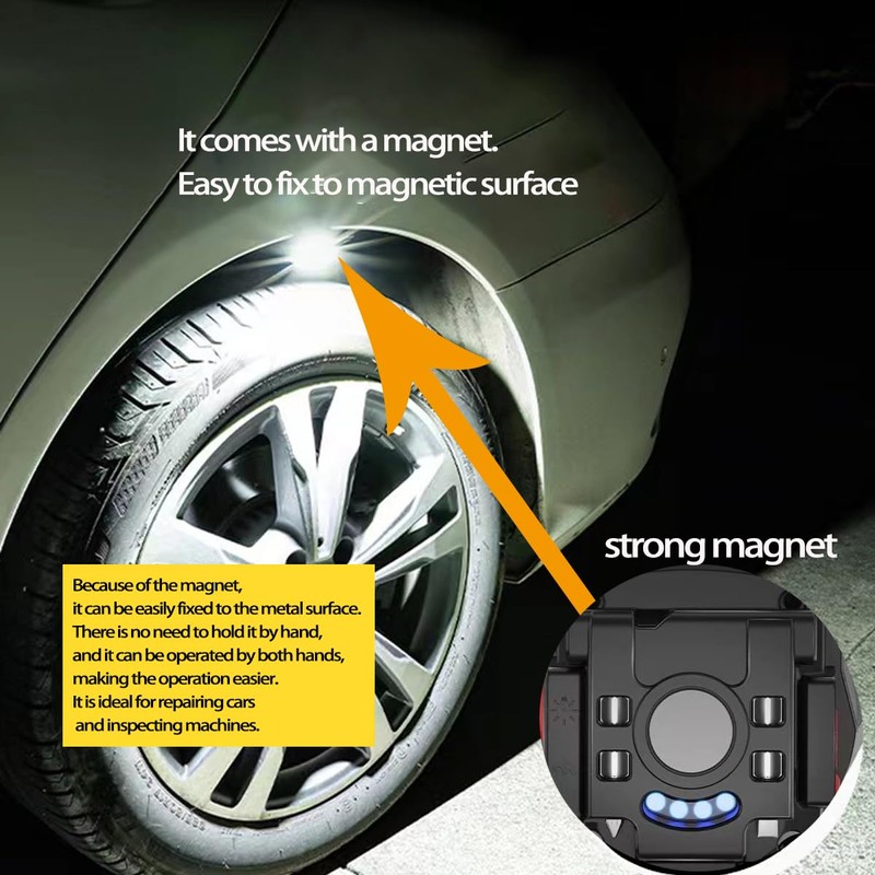 COB Keychain Work Light Keychain Flashlights 7 Light Modes 1600Lumen,Portable