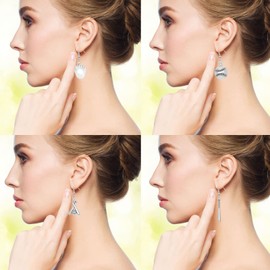 Baseball Earrings: 4 Pairs Dangle Earrings for Moms - Baseball Fan Gift