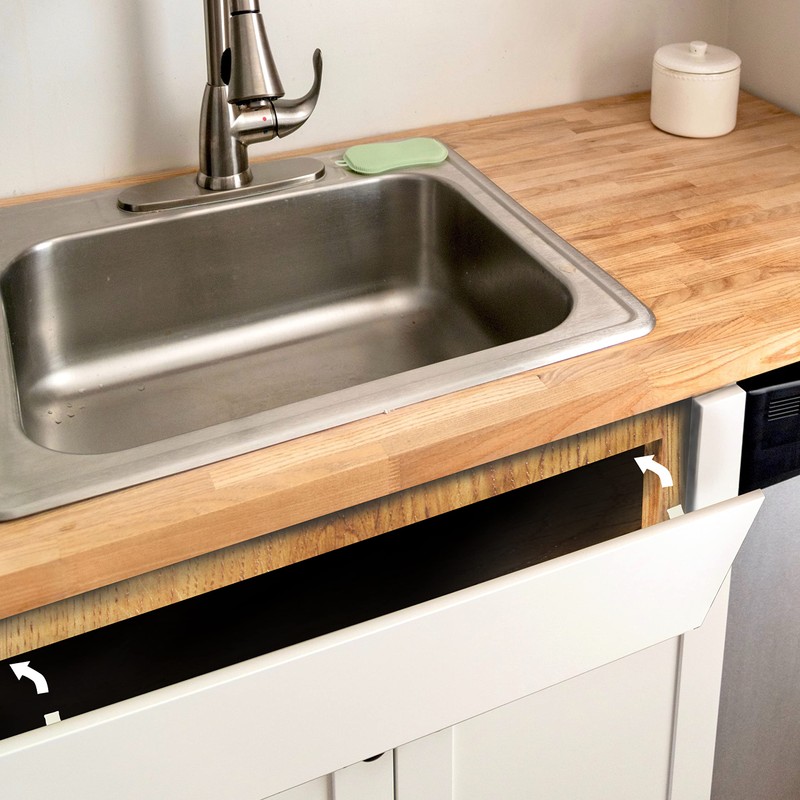 Pair of Rok Hardware Plastic False Front Cabinet Clips 5"