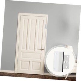 HOMSFOU Heavy Duty Door Lock Security Boy Girl Latch Force Reinforcement Lock for Home Safety for Front Door Aluminum Alloy Design White