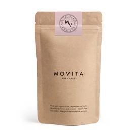 Movita Prenatal Multivitamin - During Pregnancy & Breastfeeding, (Refill Pouch) - Fermented Whole Foods, Vitamins and Minerals - Organic, Vegan-Friendly, Gluten-Free, & Non-GMO - 30 Day Supply
