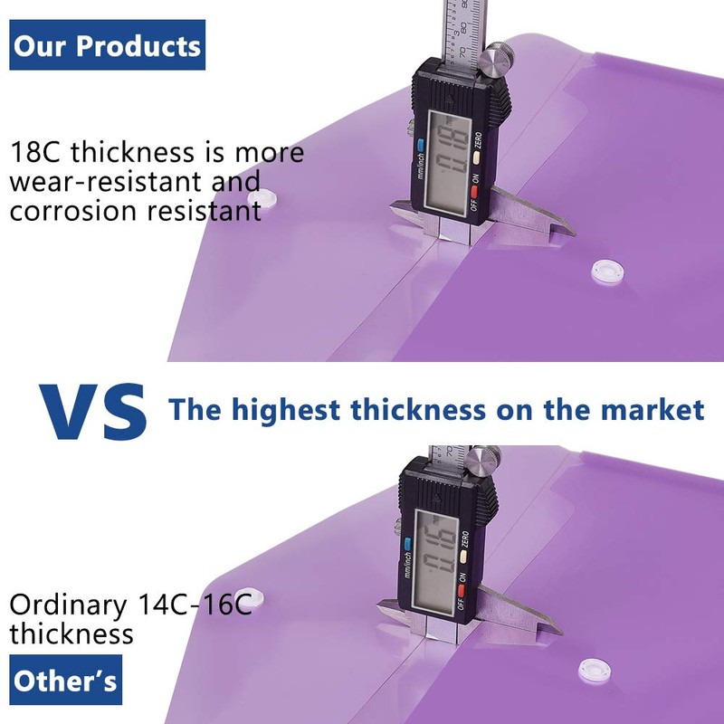 Plastic Envelopes Wallets, MerryNine 30 Pack A4 Clear Document Folder,