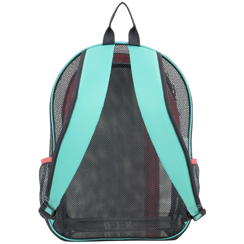 Eastsport Active Mesh Backpack with Padded Adjustable Straps, Graphite/Turquoise/Sweet Coral