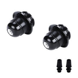 Powice E27 Socket, 2 x Lamp Sockets E27, Black, Socket E27 Lamp Holder for Table Lamp, Floor Lamp or Ceiling Light, Replacement Lamp Base and Retro Lighting