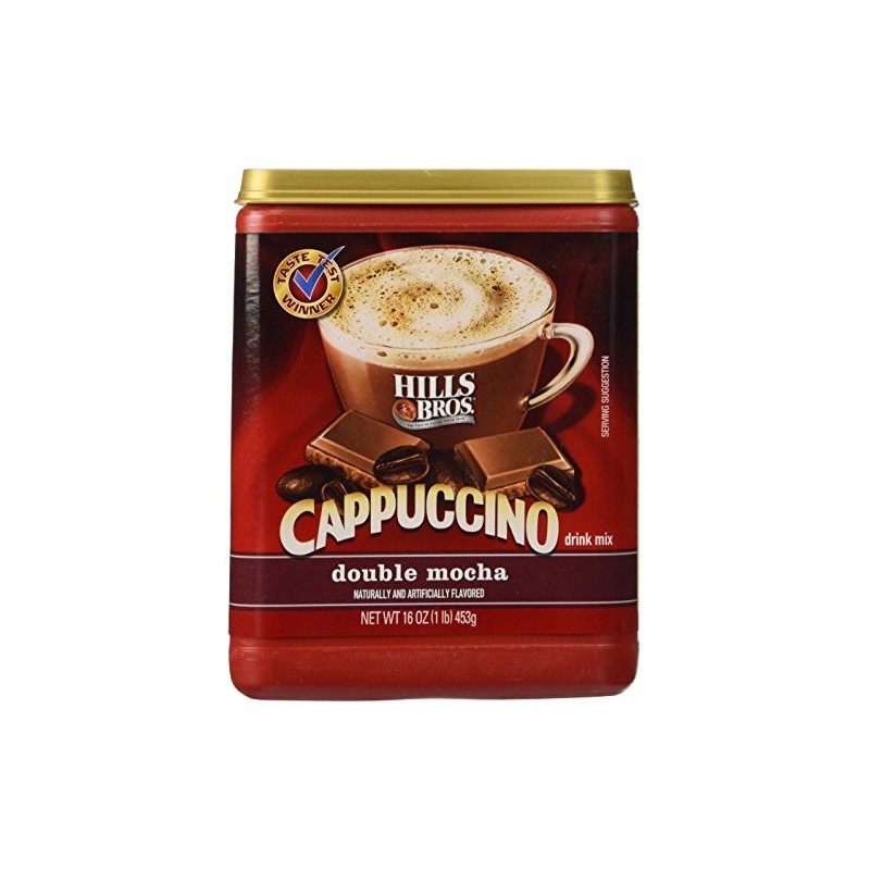 Hills Bros. Coffee Instant Cappuccino Double Mocha, 16-Ounce Jars (Pack