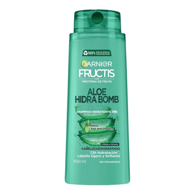 Shampoo Garnier Fructis 2 En 1 Aloe Vera Hidra Bomb