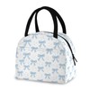 KEEPREAL Blue Bows Insulated Lunch Bag for Women & Men