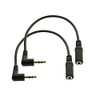 MMNNE 2Pack 8inch 3-Pole 3.5mm Male Right Angle to 3.5mm