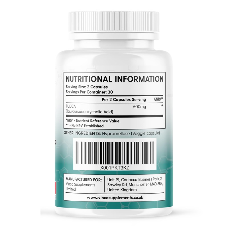 TUDCA Bile Salts Liver Support Supplement - 60 Capsules -
