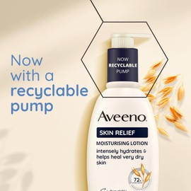 Aveeno Skin Relief Moisturising Lotion (1x 300ml) With Soothing Triple Oat Complex & Shea Butter, 72-Hour Intense Hydration, Helps Relieve Dryness and Tightness, Suitable for Sensitive Skin