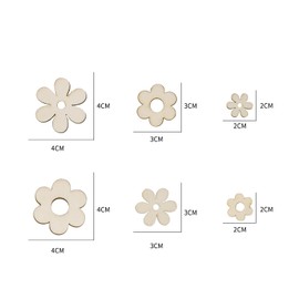 FRUHLING Pack of 100 Wooden Flower Discs Wooden Discs Natural Wood Discs for Crafts Confetti Table Decoration Ornaments for DIY Crafts Scrapbooking Christmas Tree Pendant