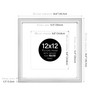 12x12 White Ornate Photo Frame With White Mat For 10x10