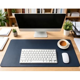 Azul Oscuro Alfombrilla Escritorio Xxl Alfombrilla Para Desk Mat Escritorio 120x43 Cm Pu Antideslizante Alfombrilla Raton Grande Tapete Mesa Bonito Decoración De Escritorio Material Oficina