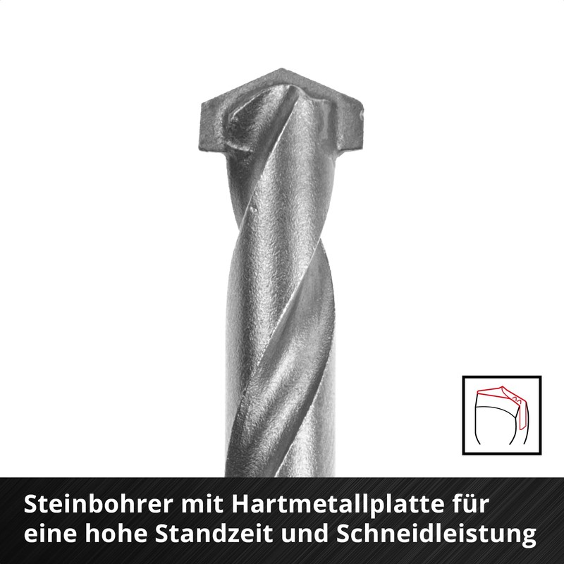 Original Einhell S-CASE 10-Piece Masonry Drill Bit Set (According to