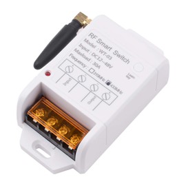 fushionsea DC12V - 48V Wireless Remote Switch 30A 433Mhz Long Range Remote Relay, Universal 1 Channel Remote Transmitter with Receiver for Water Pump, Lights, Security Systems Garage Door etc.