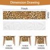 Linen Leopard Print Table Runner 13x71 Inch Farmhouse Western Leopard