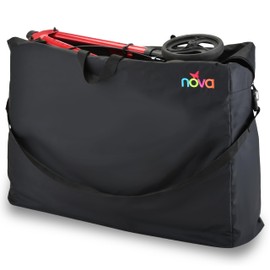 NOVA Medical Products Extra-Large Carry & Travel Bag for Rollator Walkers & Transport Chairs, Black, 1 Count