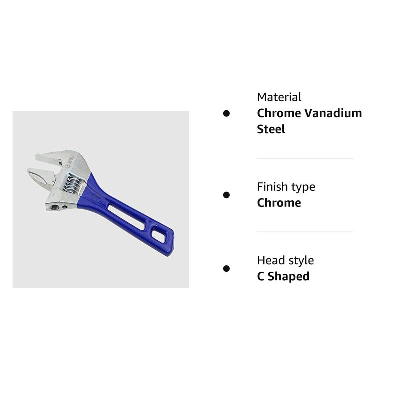 Vogueing Tool Adjustable Spanner 4" 115MM Lightweight Wrench Compact Soft
