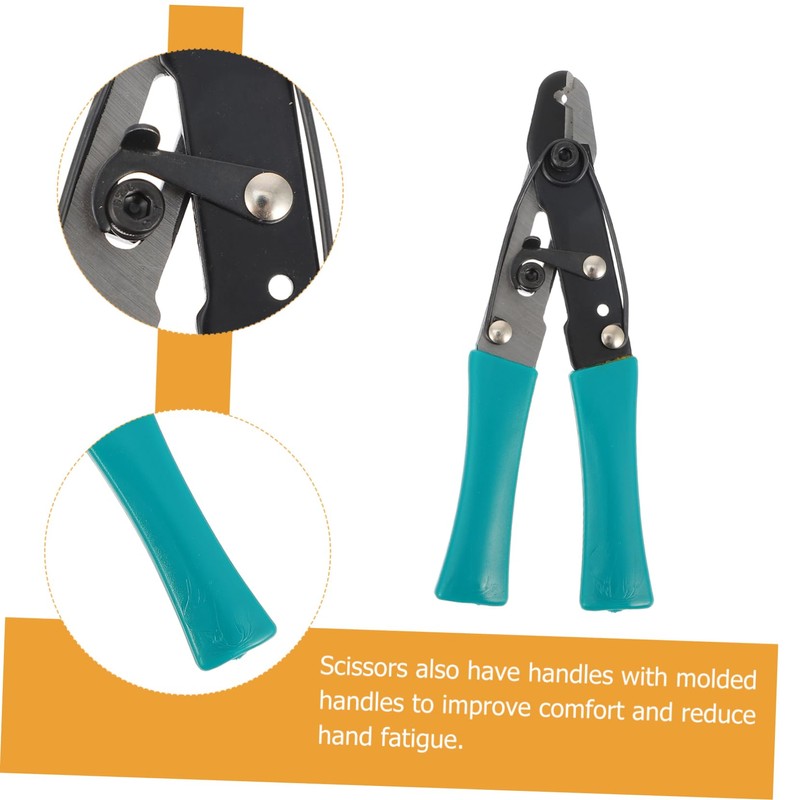 TEHAUX 1pc Dark Green Capillary Scissors with Lock Design Resistant