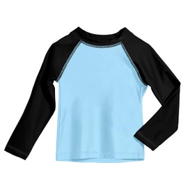City Threads Moderna para niños, L/S Bright Light Blue W/ Black, 4