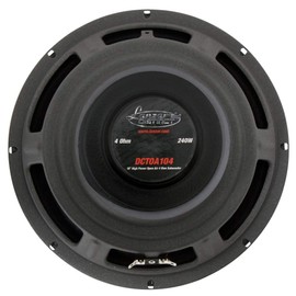 Lanzar High-Powered Free Air Subwoofer- Impressive Bass Response and Low-Resonance Frequency Output, Power Handling: 240 Watt PEAK / 120 Watt RMS, Lab Tested Pro Audio Woofer Performance - DCTOA104
